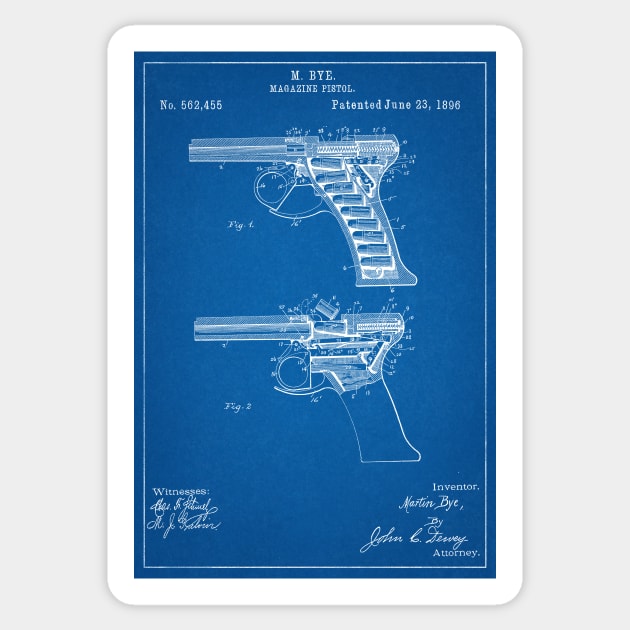 Machine Pistol Blueprint Sticker by NeilGlover